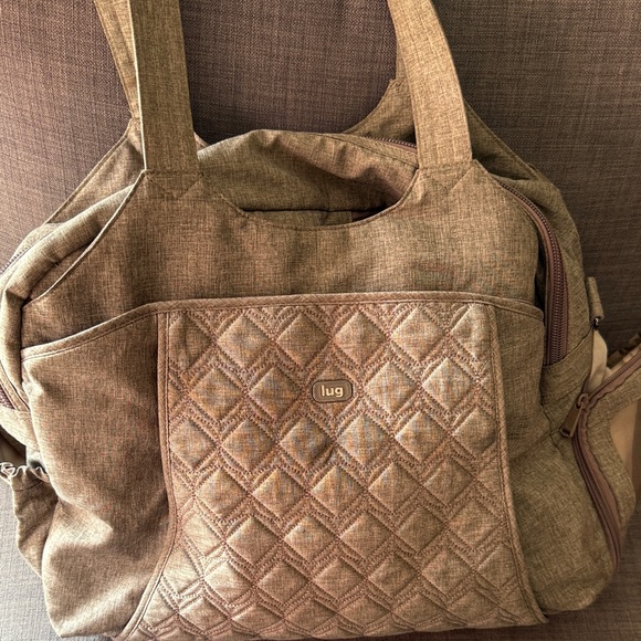 Lug Quilted Heather Grey Pontoon Travel Bag - Picture 1 of 13
